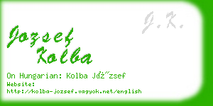 jozsef kolba business card